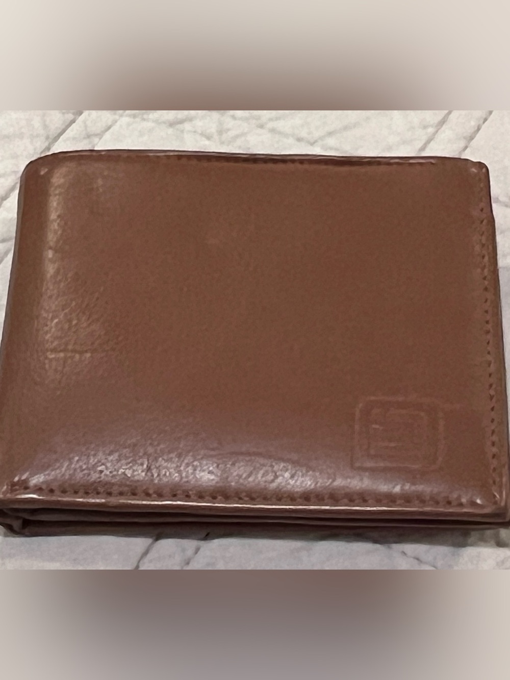 Men's Tan Leather Card & Key Wallet - Slim Fold